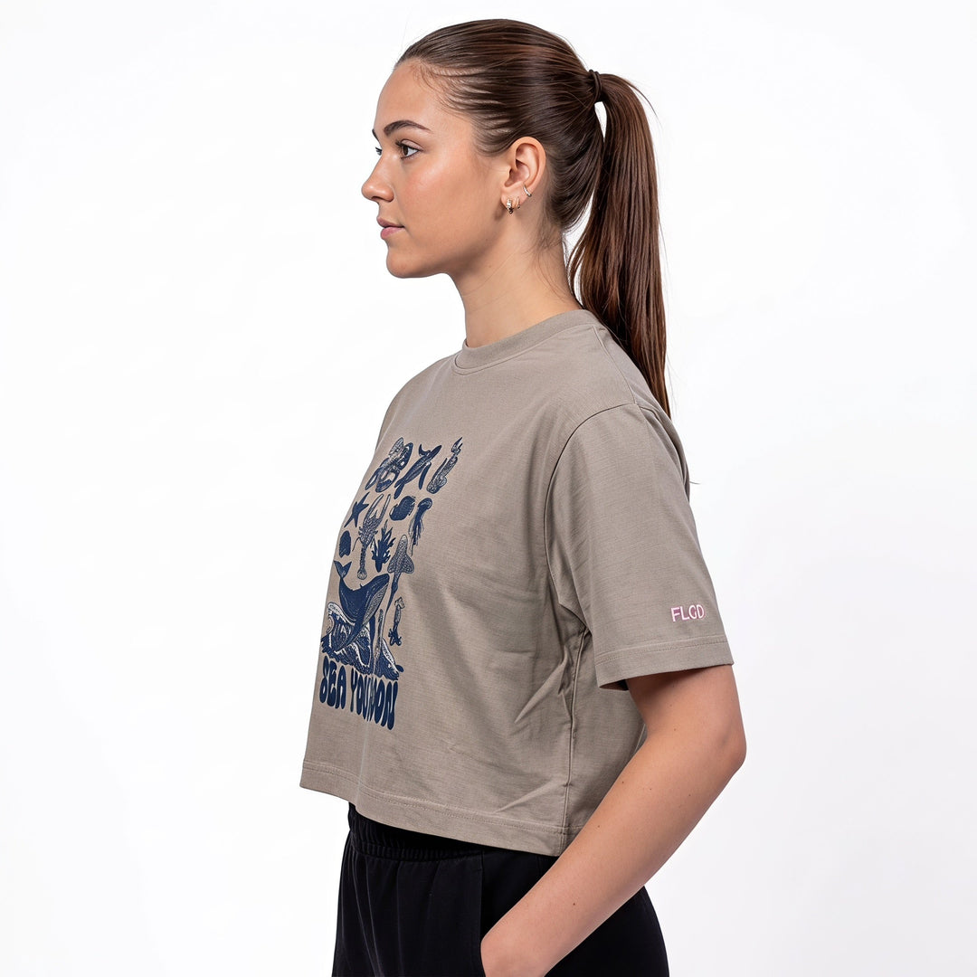 BreatheEasy Cropped T-Shirt — String - FLGD